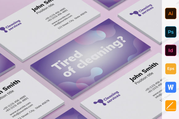 Cleaning Service Business Card