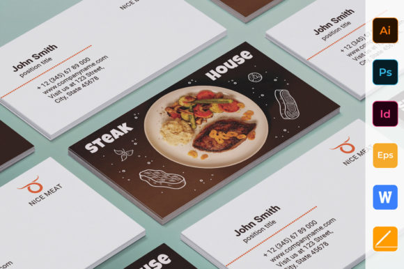 Steak House Business Card: Professional Design Made Easy